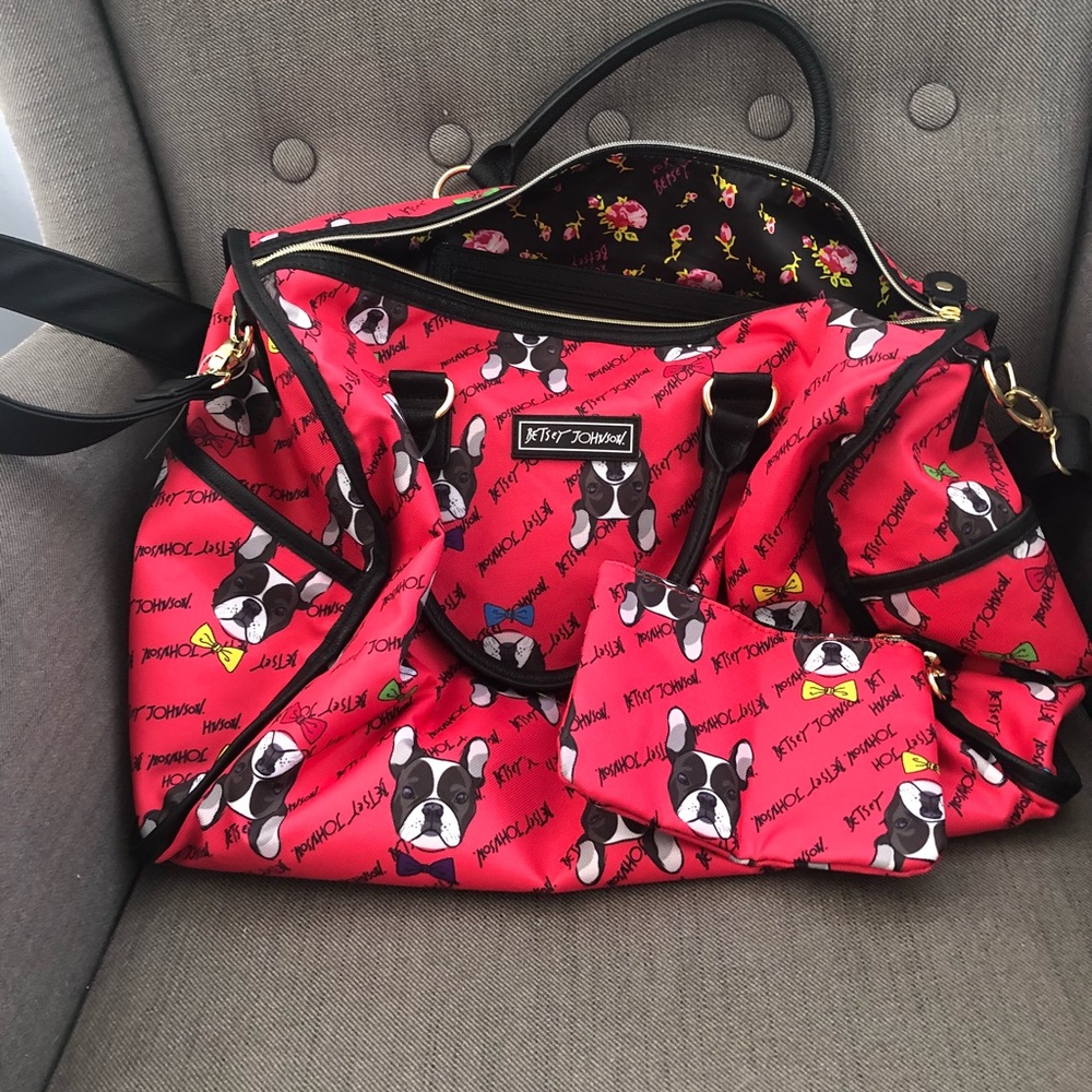 Betsy Johnson Bulldog Weekend Bag